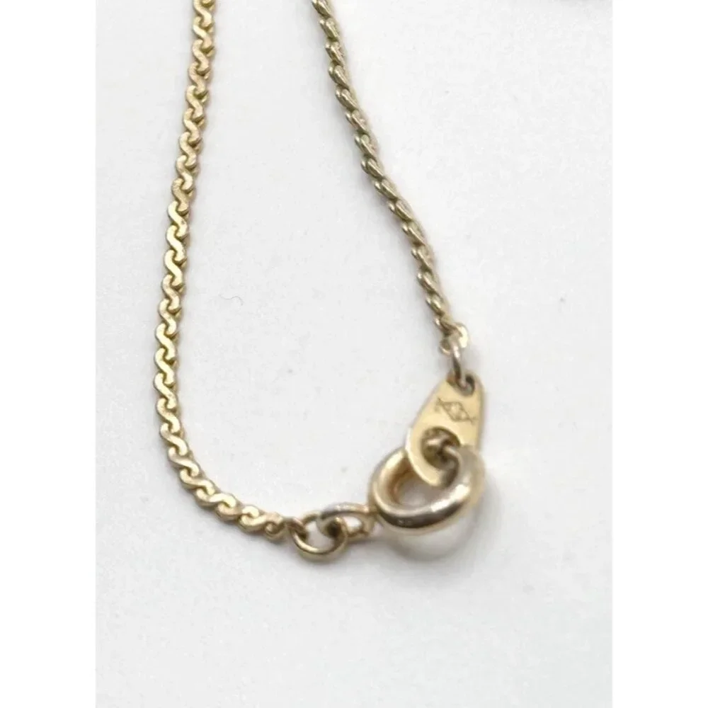 Goldtone Black Enamel Pansy Pendant Necklace‎